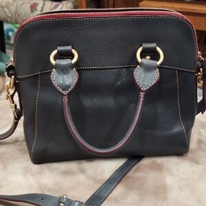 Dooney & Bourke Brown Crossbody/satchel Bag with Red Trim